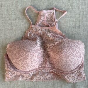 Victoria's Secret PINK Lace Underwire Bra‎ Bralette paddedd size large